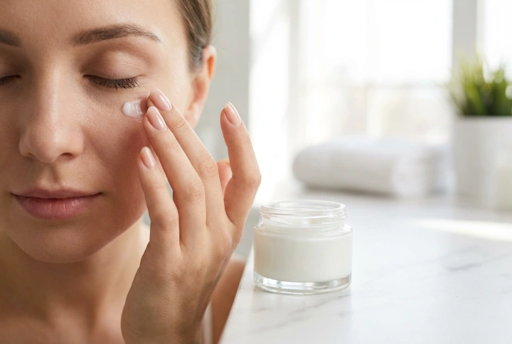 Intensief hydraterende oogcrème: hoe zwaarte en het rullen van concealer te voorkomen