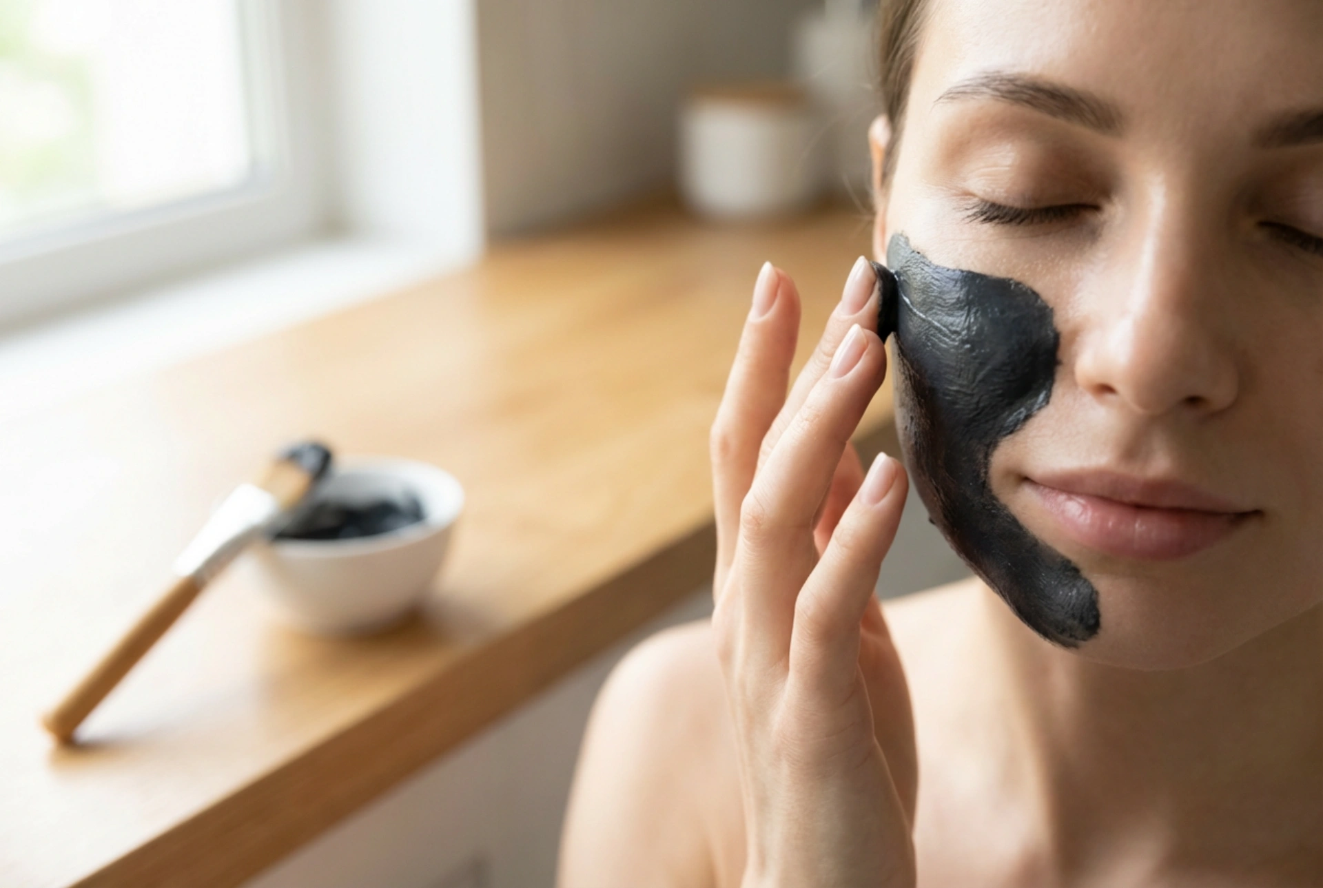 Masker met actieve kool: poriën reinigen stap voor stap