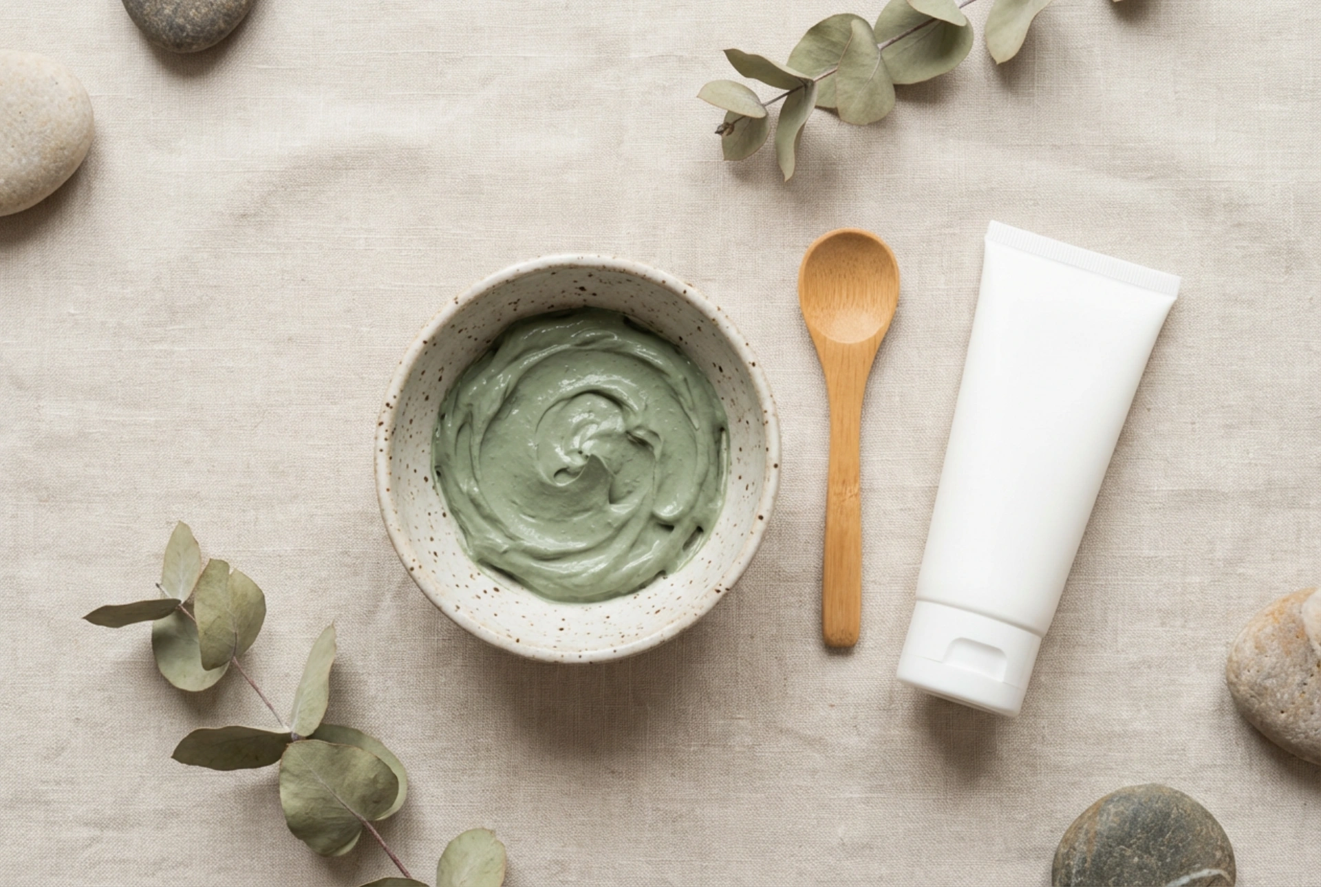 Groene klei masker: verhoudingen, inwerktijd en hydratatie achteraf