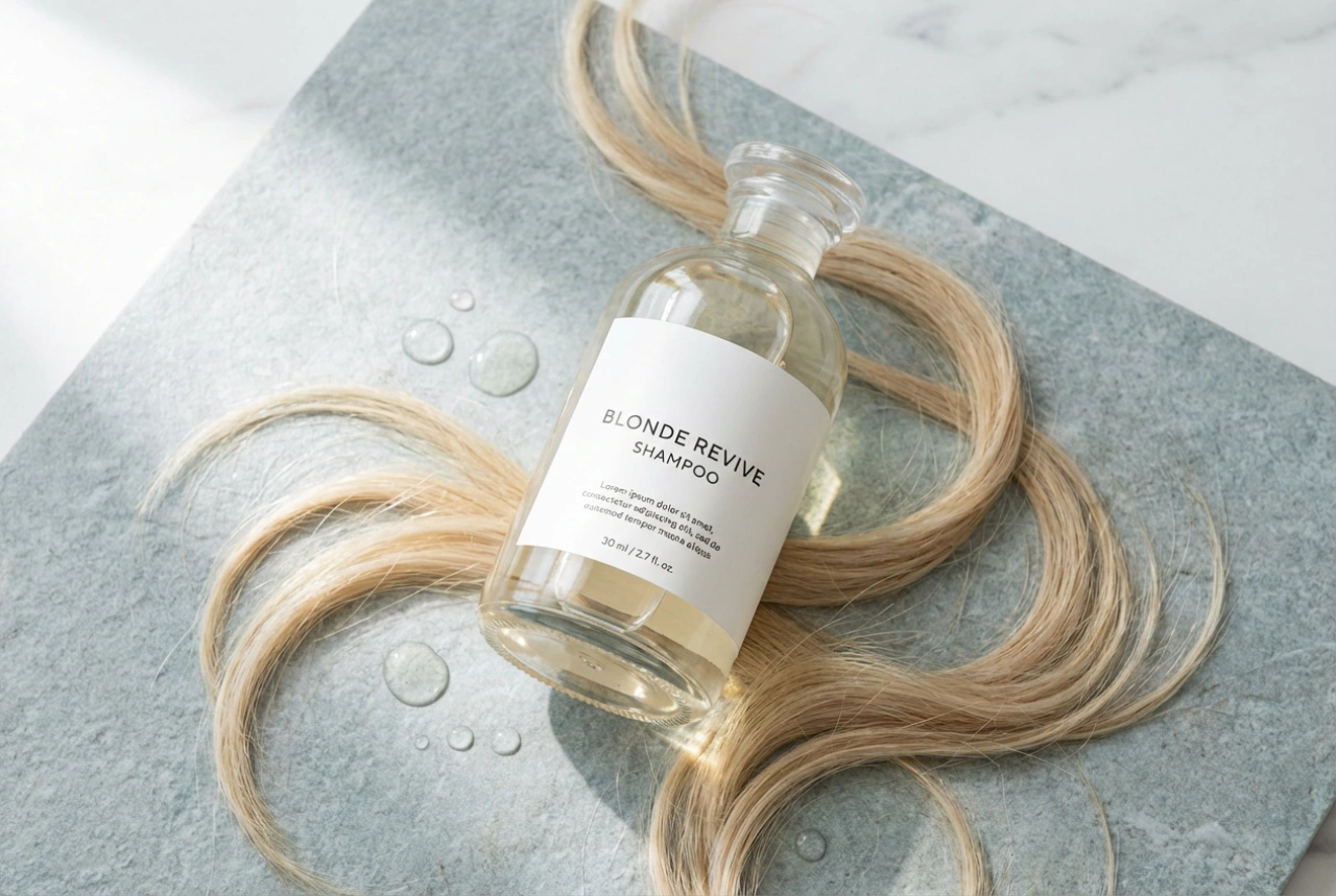 Subtiele kleurverandering: blonde kleurshampoo en milde reiniging