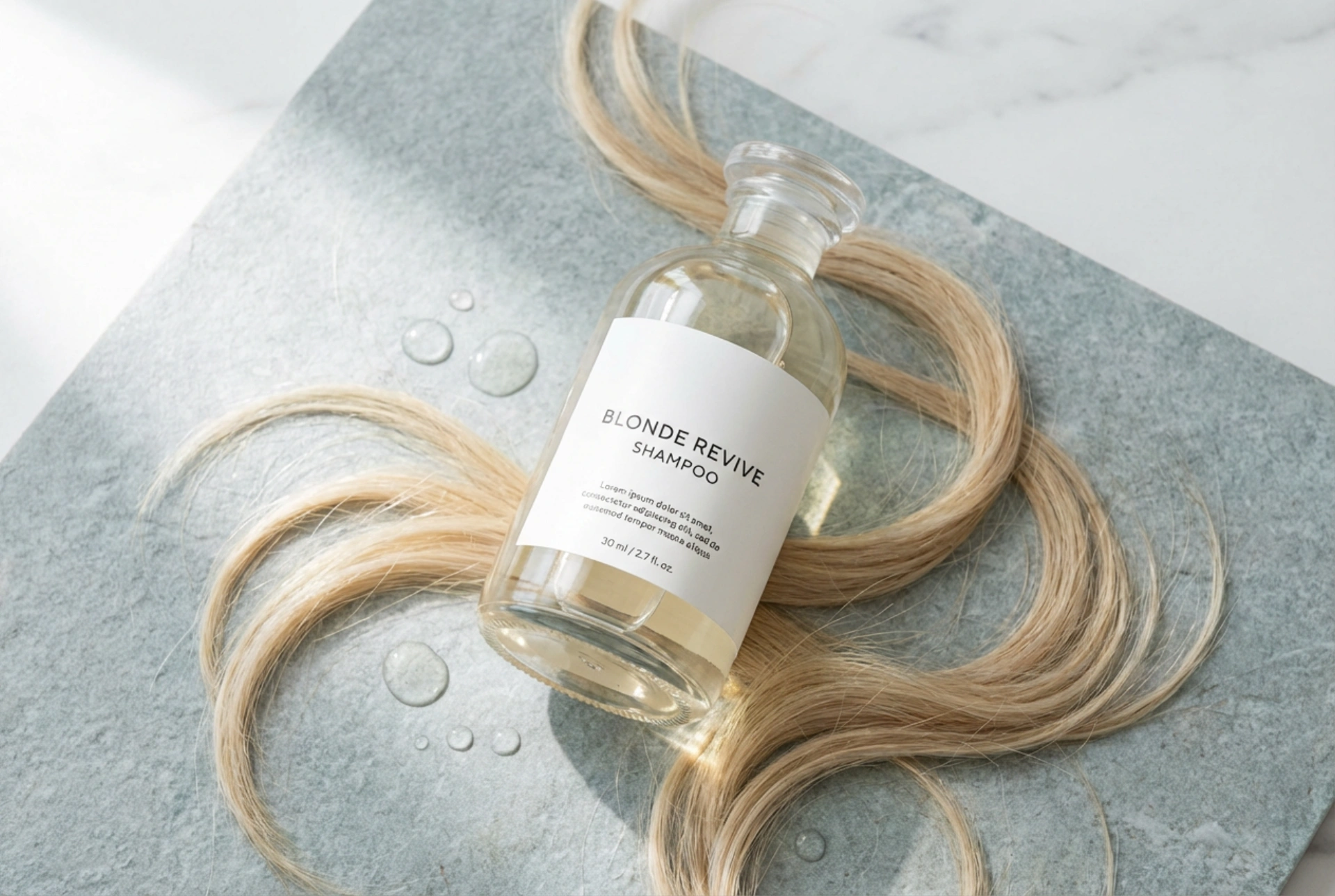 Subtiele kleurverandering: blonde kleurshampoo en milde reiniging
