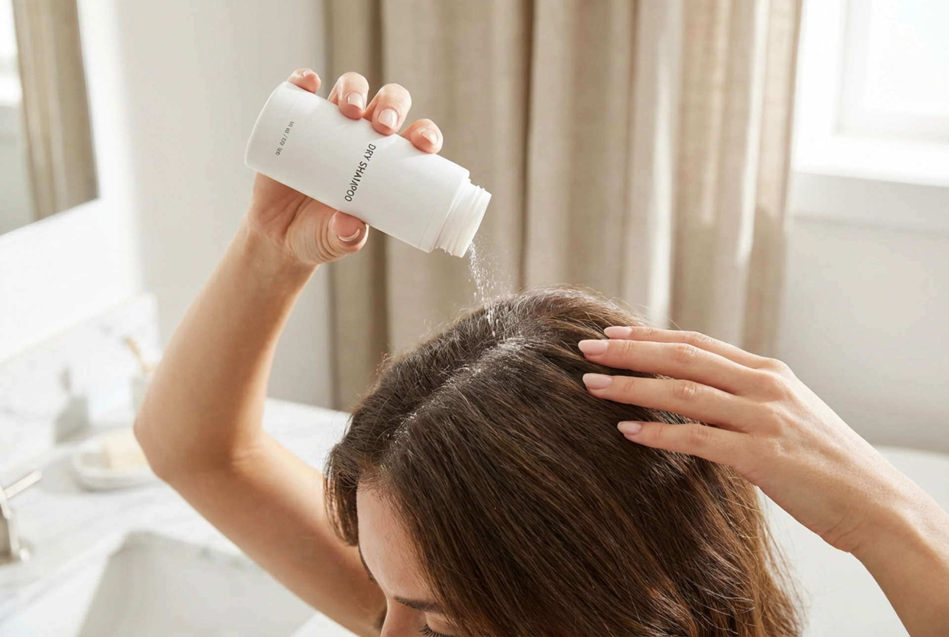 Droogshampoo in poedervorm: snelle verfrissing en hoe u een witte waas voorkomt
