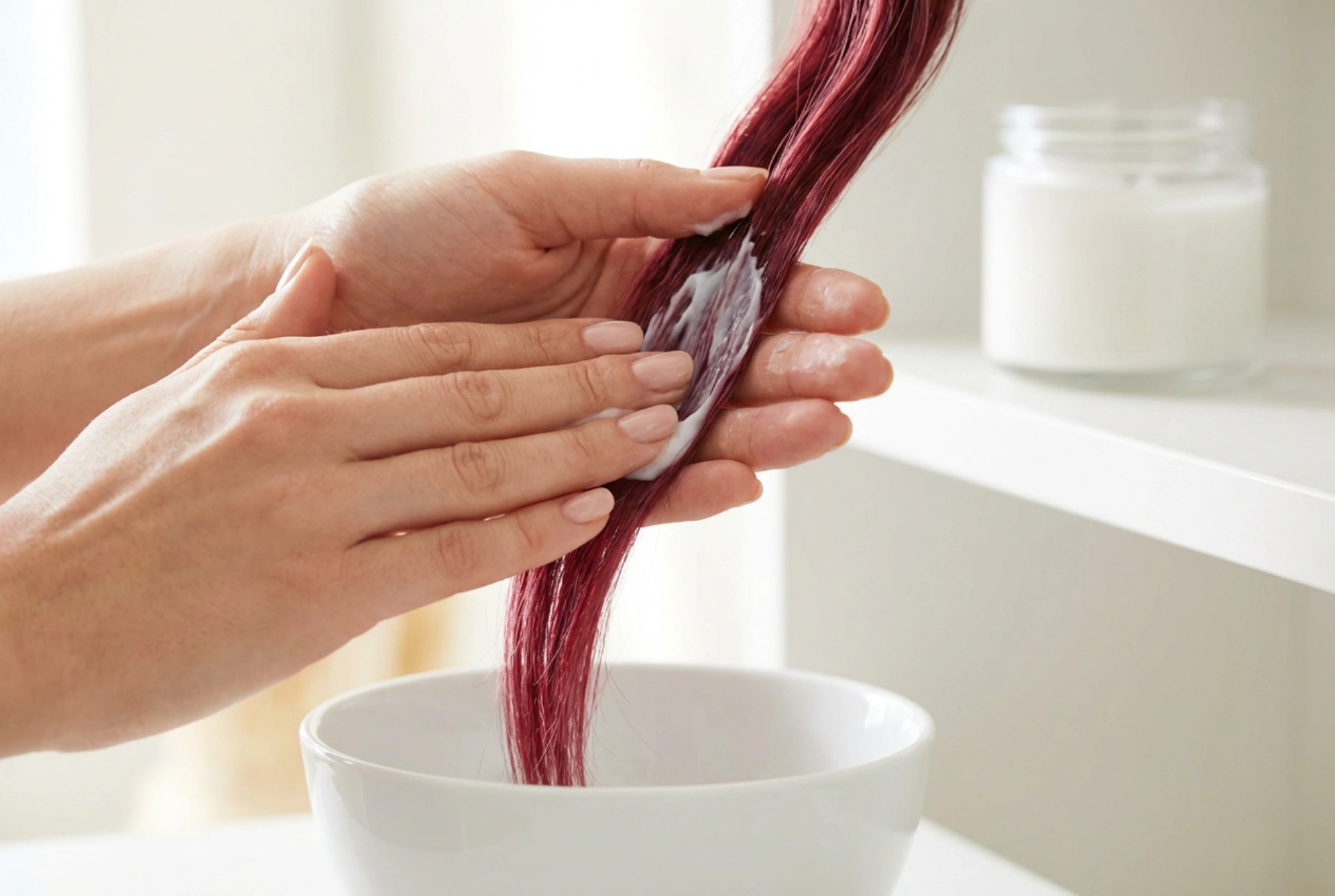 Haarmasker voor gekleurd haar: kleurbescherming, applicatie en frequentie