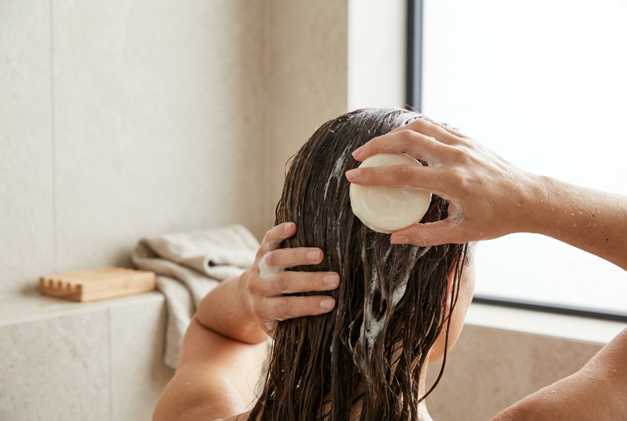 Conditioner in een bar: hoe te laten schuimen, verdelen en correct uitspoelen