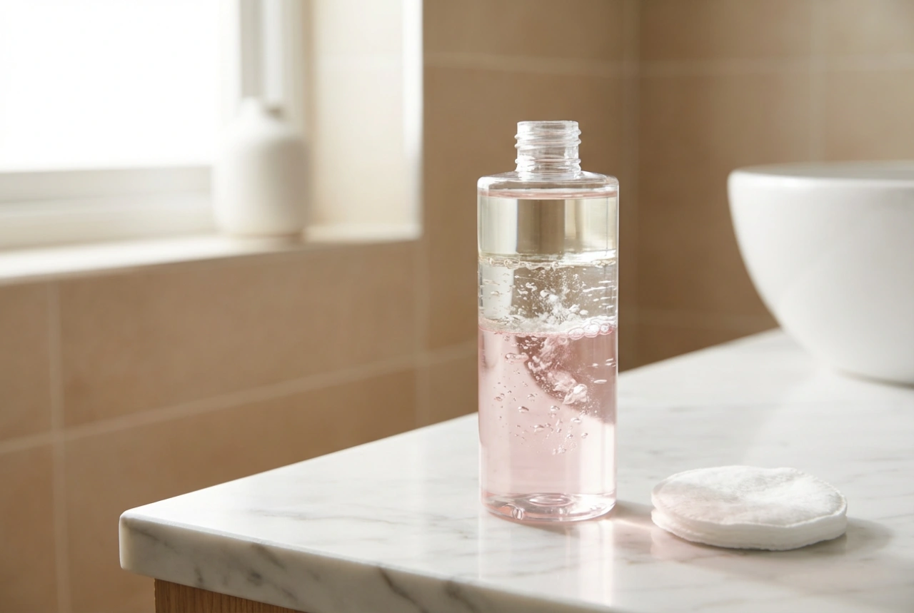Tweefasige make-up remover: schudden, aanbrengen, oplossen