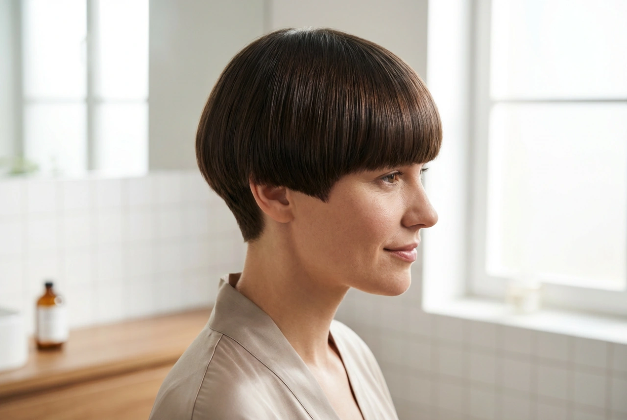 Het paddenstoelkapsel voor dames: gladde styling en volumecontrole