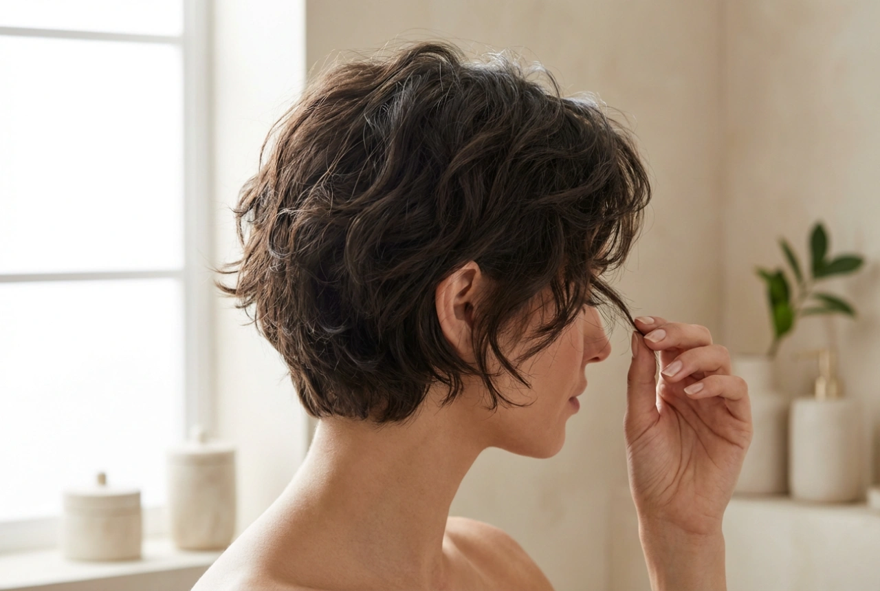 Kort dameskapsel: modelleren, textuur en volume