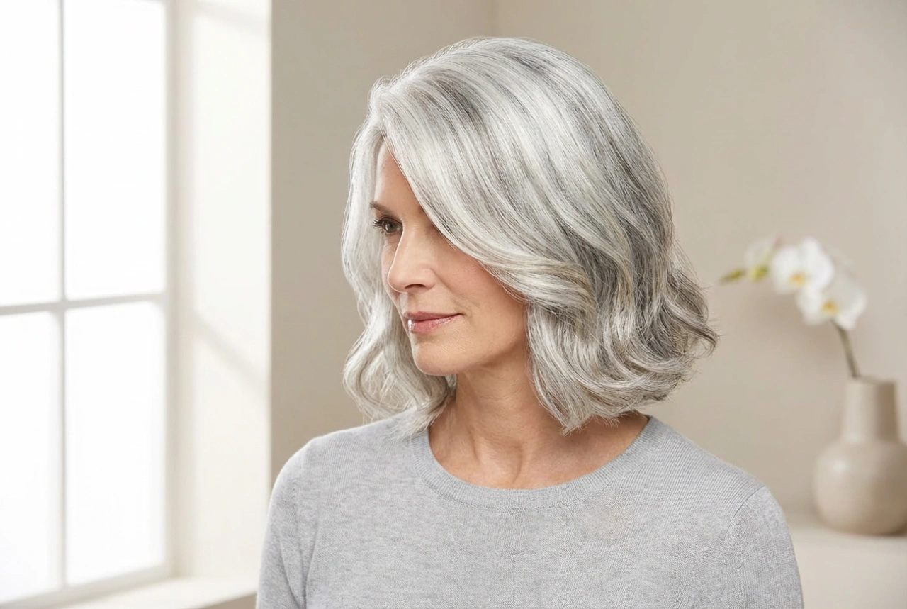 Kapsel voor grijs haar: glans, textuur en snitten die de kleur accentueren