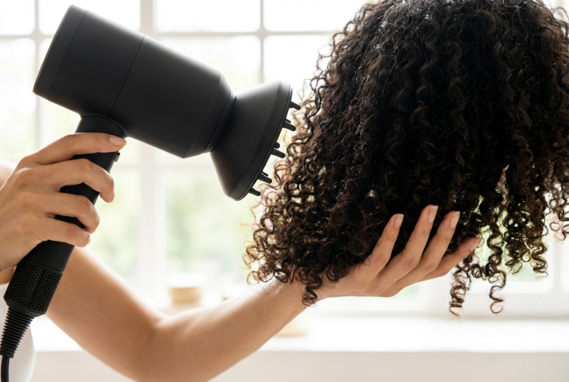 Kapsel voor krullend haar: kruldefinitie, laagjes en drogen met een diffuser