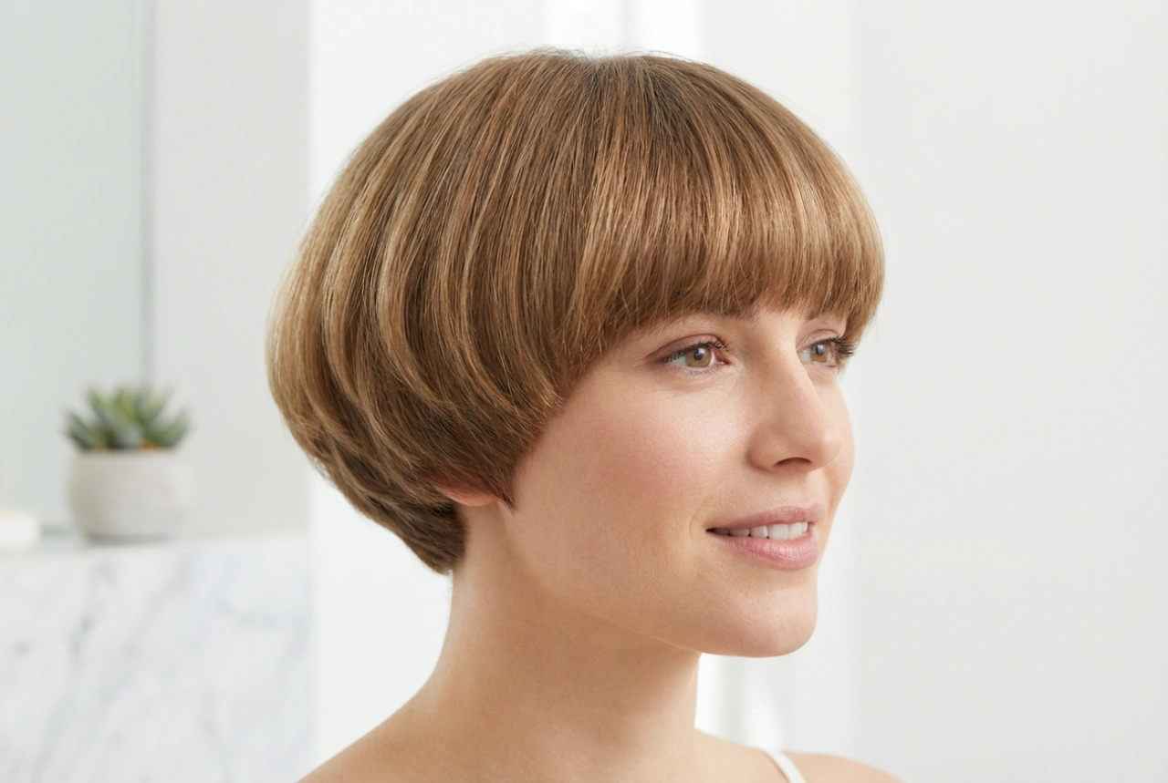 De korte klassieker in een nieuw jasje: de vrouwelijke mushroom cut met volume