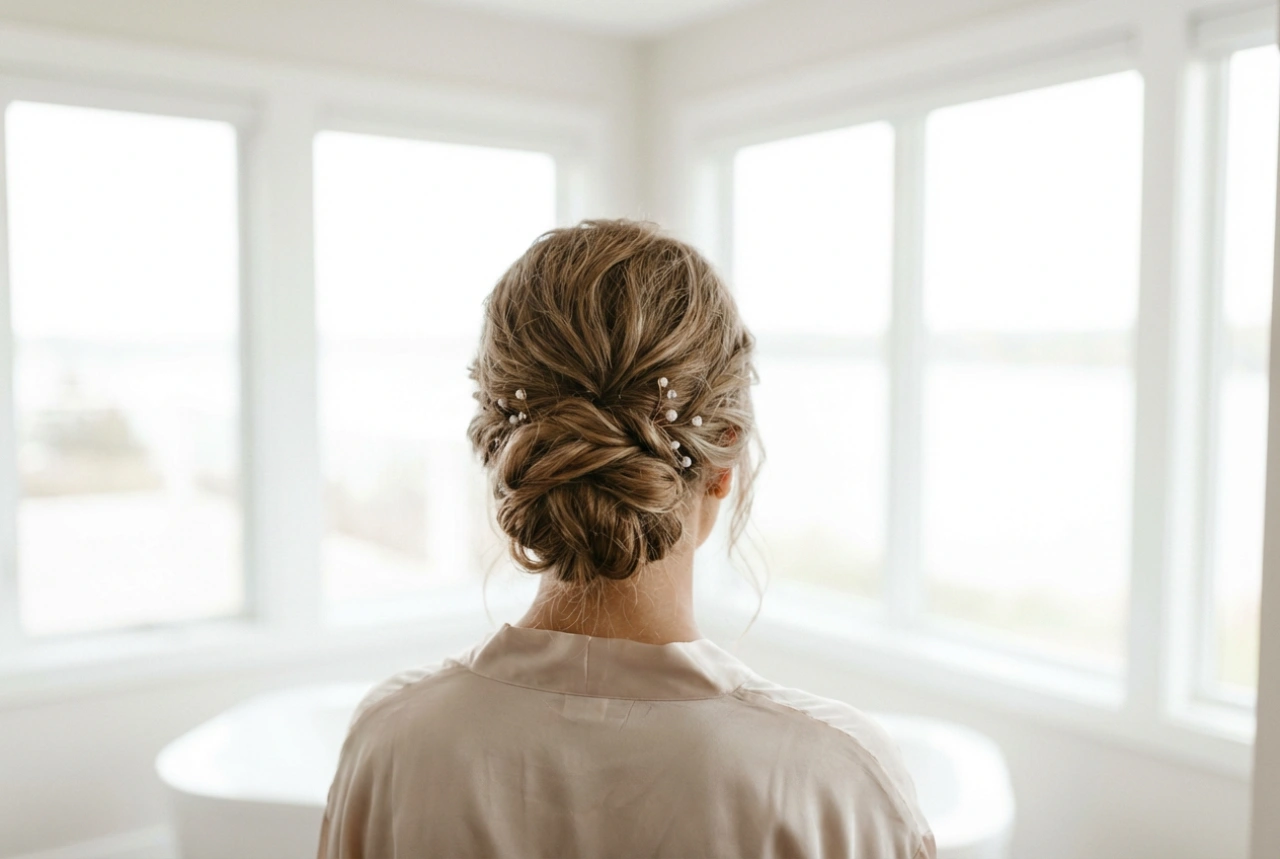 Hoe style je een bruiloftskapsel voor fijn haar: volume en houdbaarheid