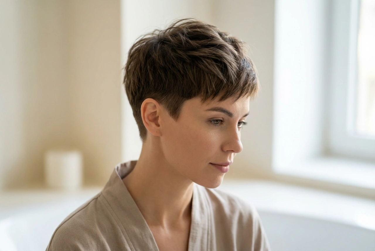 De borstelcoupe voor vrouwen: snit, styling en onderhoud