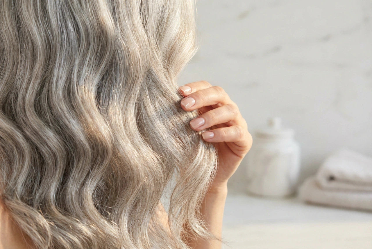 Zilveren lokken in model: kapsels voor grijs haar met extra volume