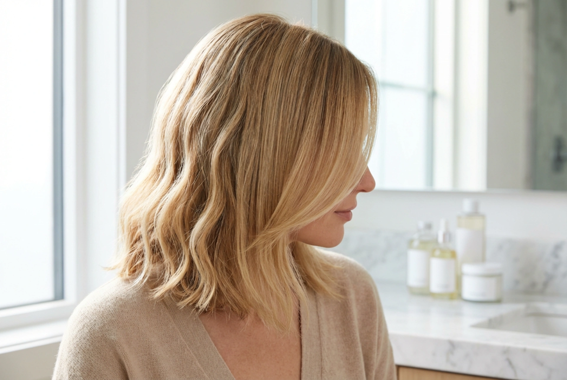 Gelaagd halflang haar: stylingtechnieken voor een gladde en golvende look