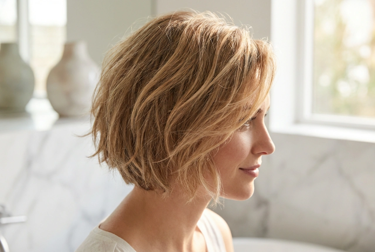 Gelaagd kort haar stylen: volume, textuur en een zachte contour
