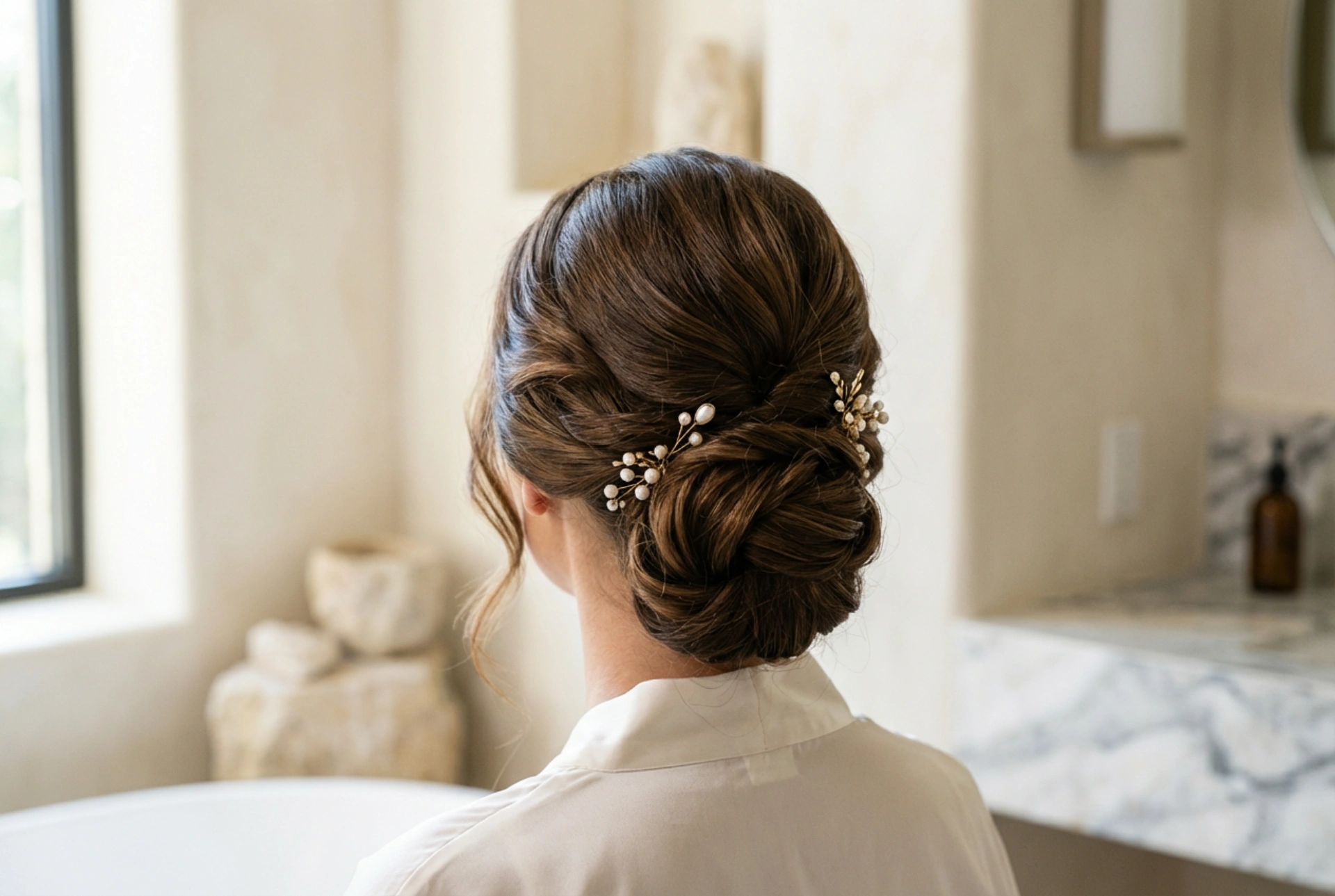 Elegant bruiloftskapsel: stap-voor-stap, zonder kapper