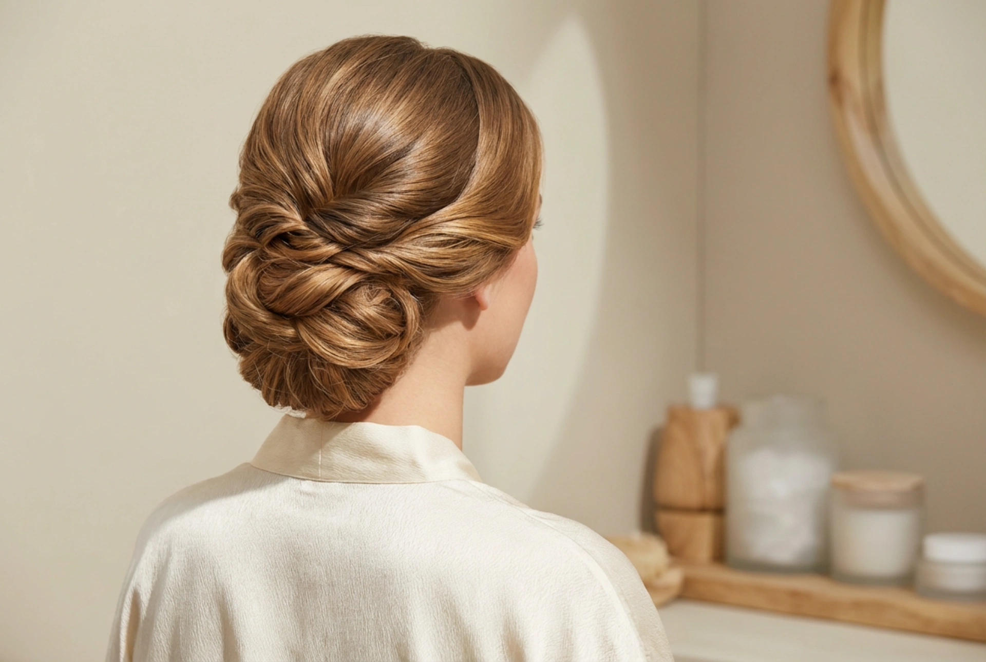 Elegant kapsel voor lang haar: opsteekkapsel, golven en gladde lokken