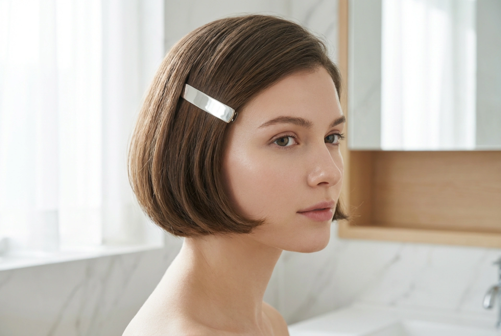 De zeer korte bob voor elke dag: volume, gladmaken, accessoires