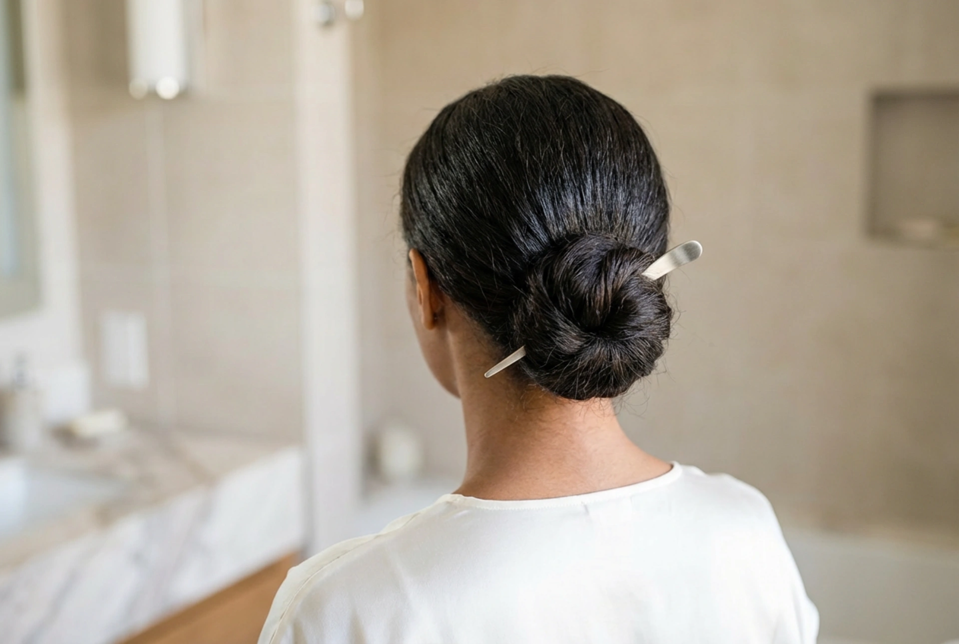 Eenvoudige officiële chic: een duurzaam en comfortabel kapsel voor een burgerlijk huwelijk