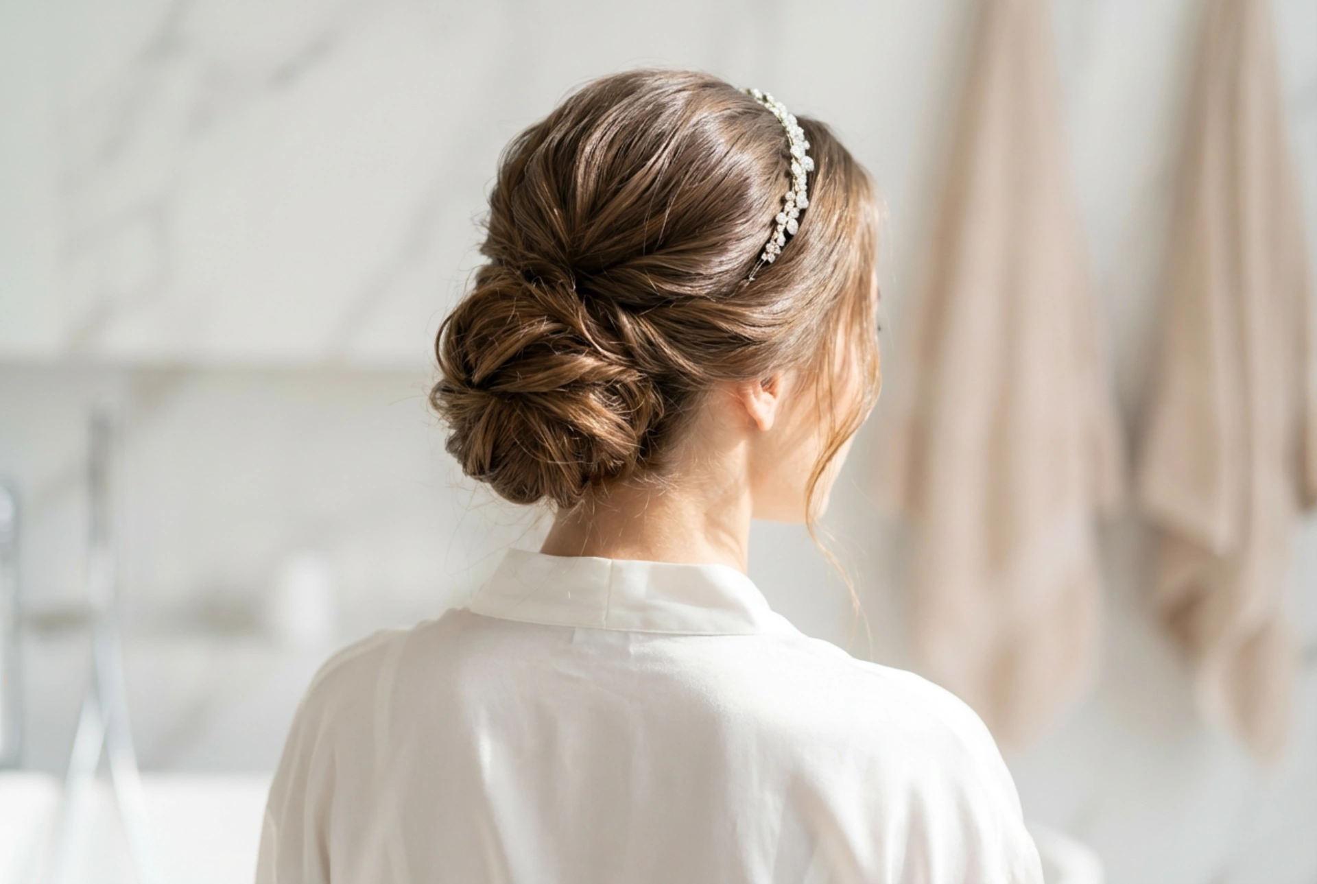 Bruidskapsel met een haarband: haarvoorbereiding, opsteekkapsels en houdbaarheid