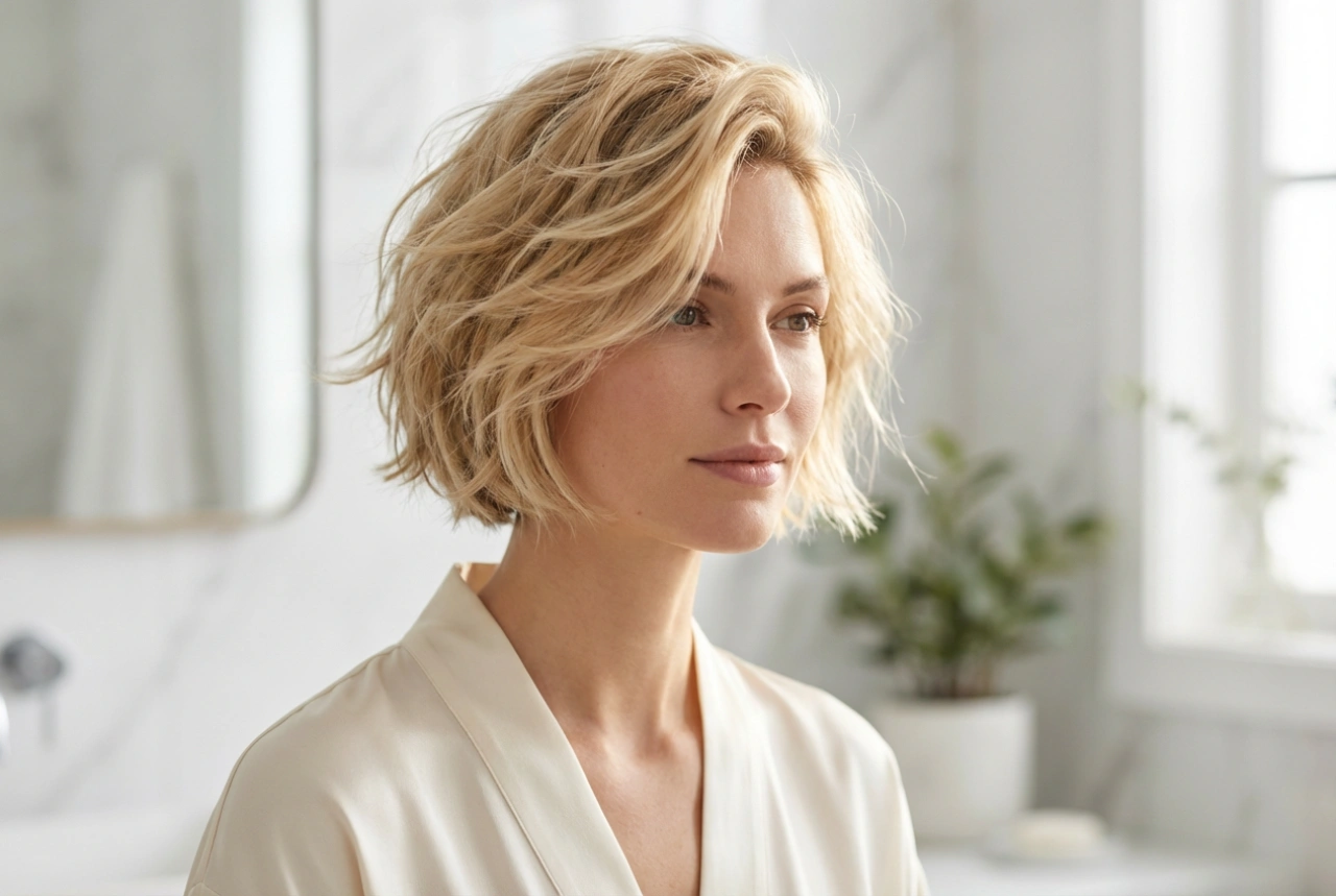 Modern gestyled kort haar: volume en textuur