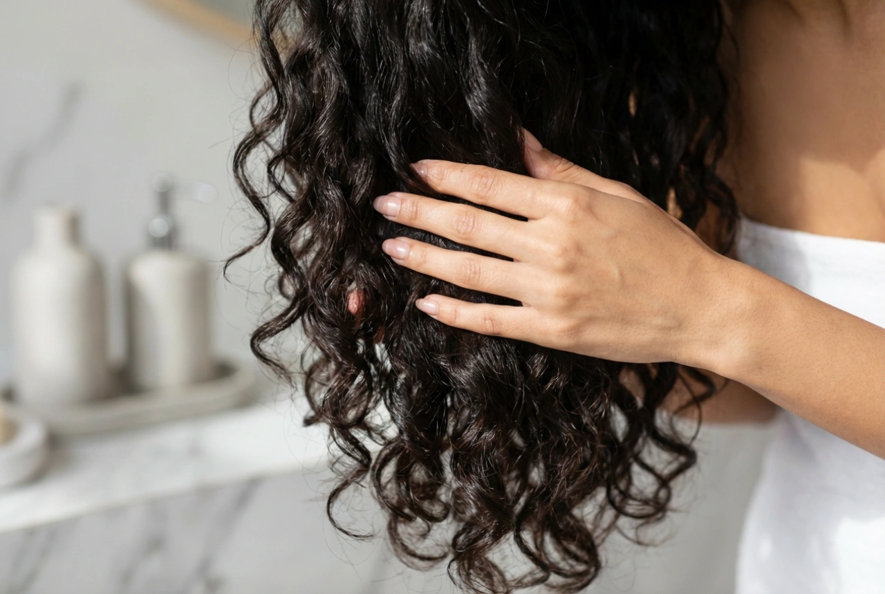 Dameskapsels voor krullend haar stylen: kruldefinitie en glans