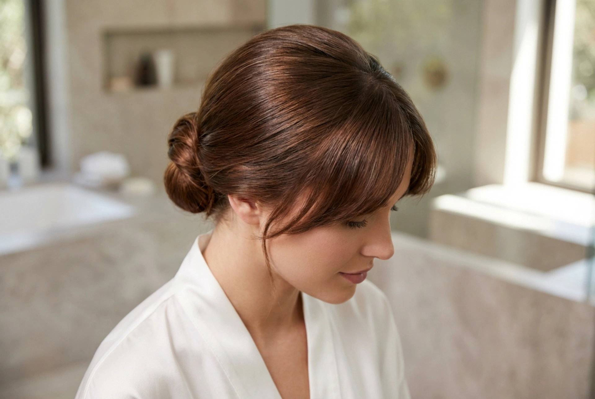 Knot met pony: elegante kapsels stap voor stap