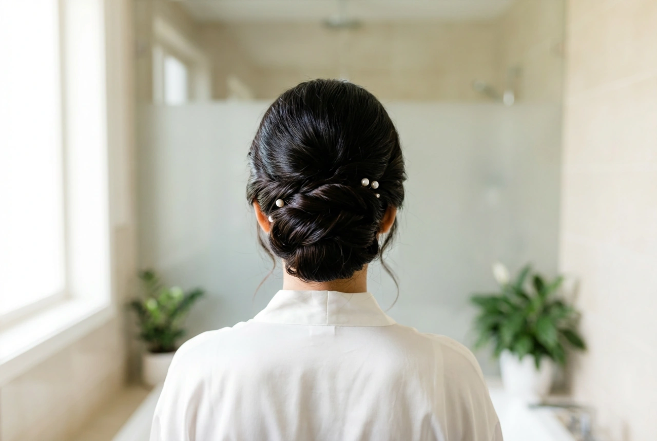 Kapsels voor steil haar voor een bruiloft: elegante en langhoudende opsteekkapsels