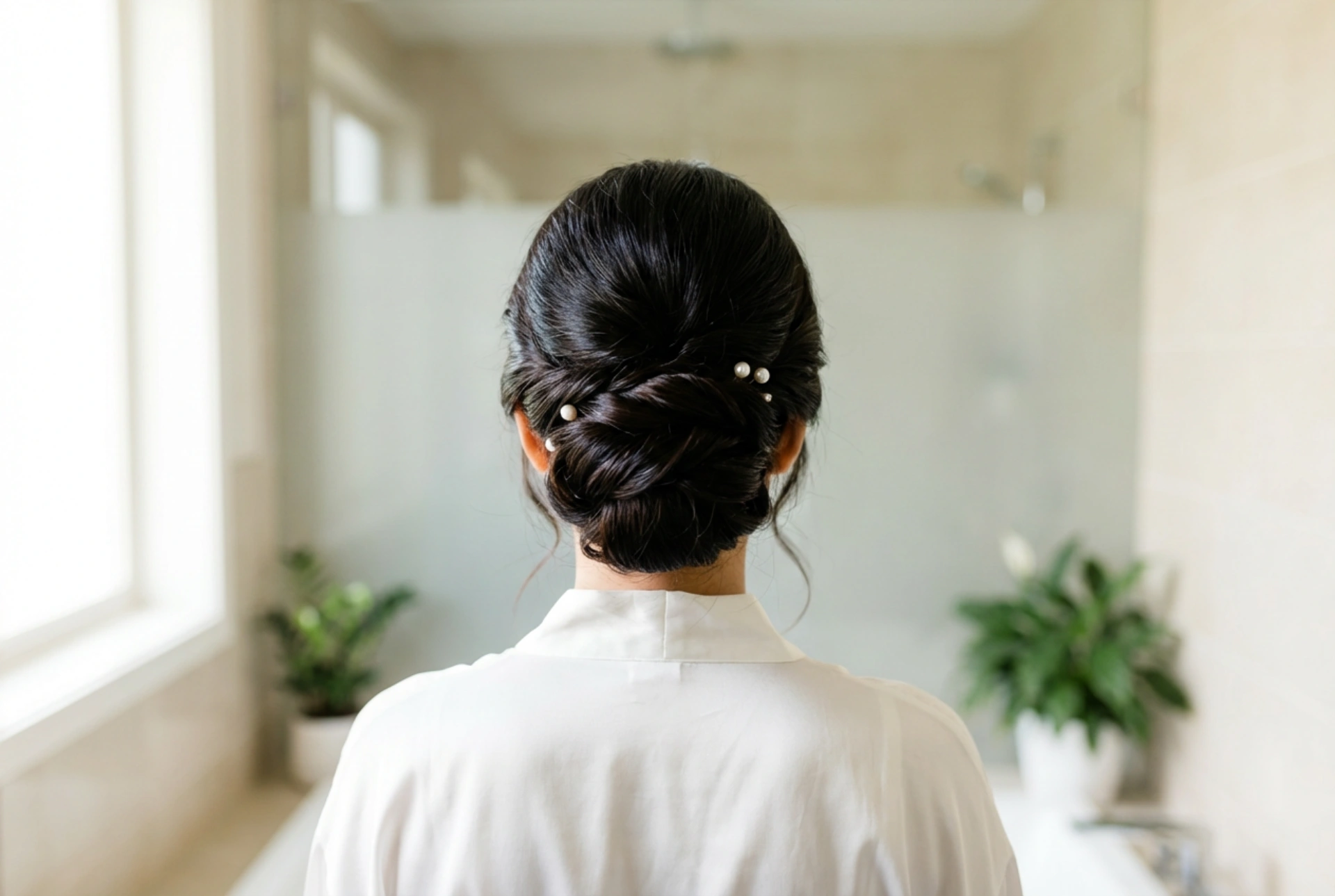 Kapsels voor steil haar voor een bruiloft: elegante en langhoudende opsteekkapsels