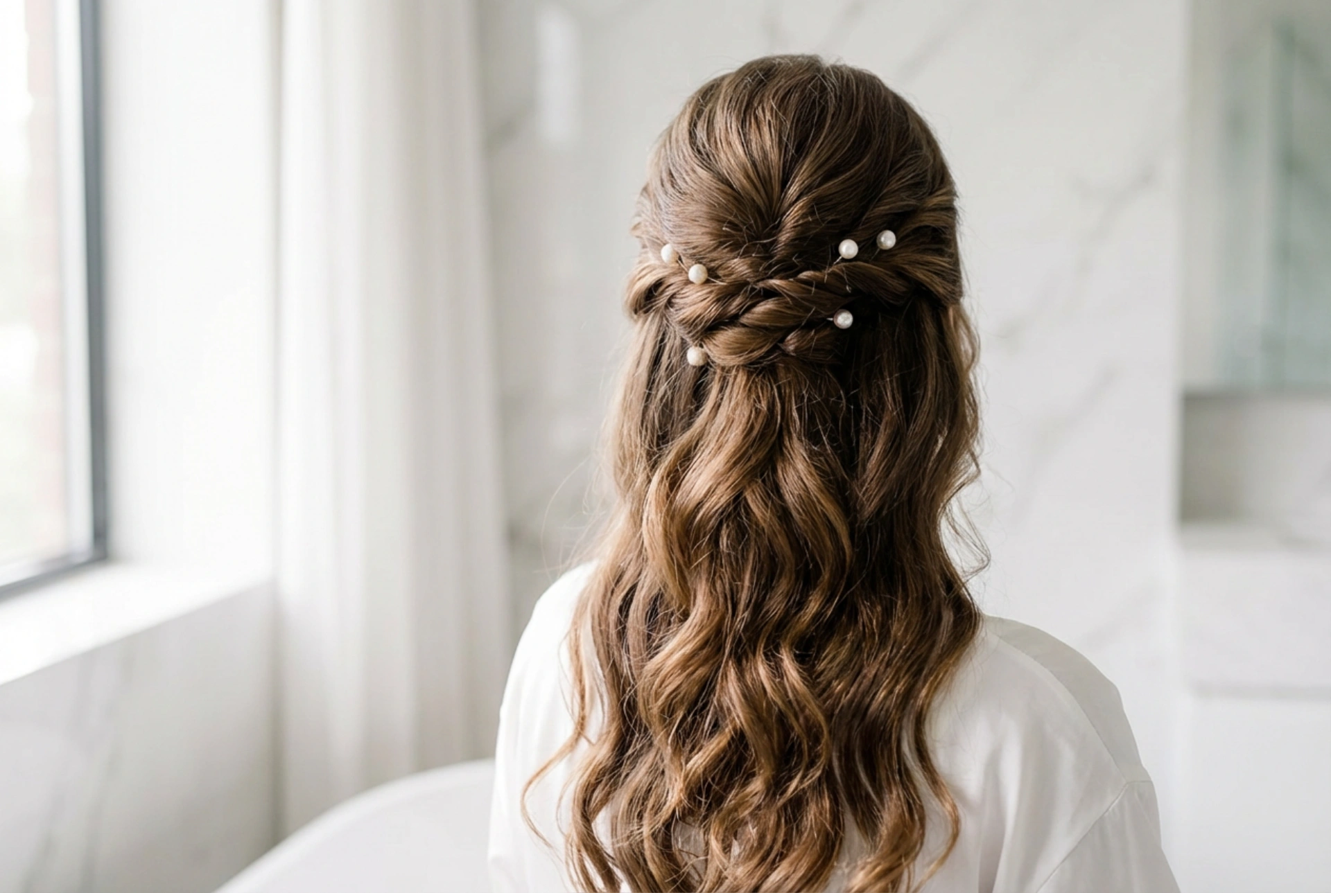 Bruidskapsels voor lang haar: een duurzaam romantisch effect stap voor stap