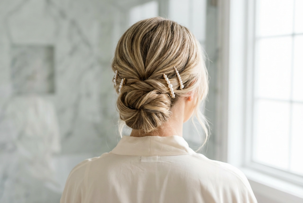 De bruidsknot: voorbereidingsplan, styling en fixatie zonder het haar te verzwaren