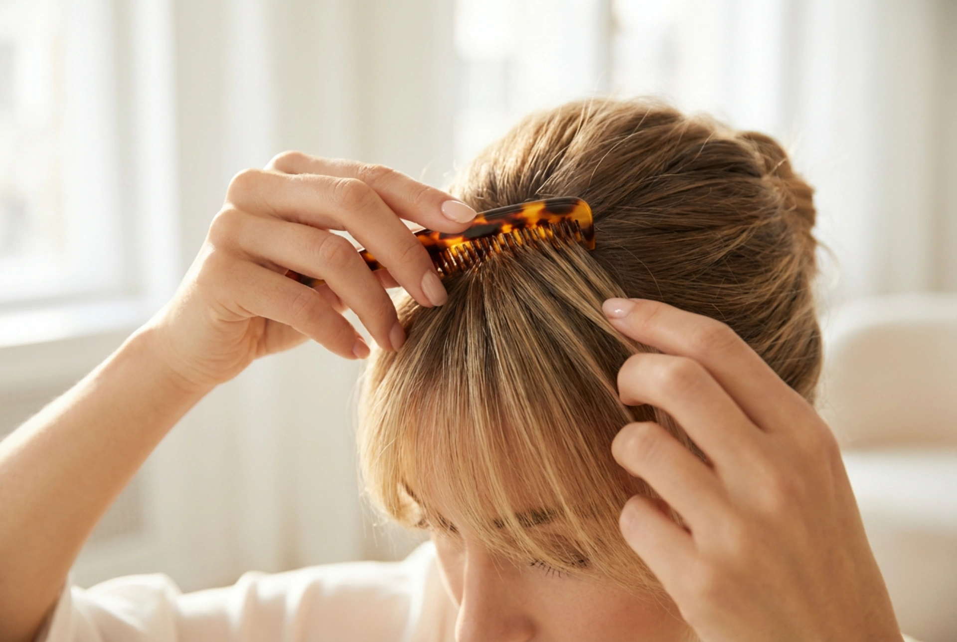 De pony-knot: een snelle updo voor korte lokken stap voor stap