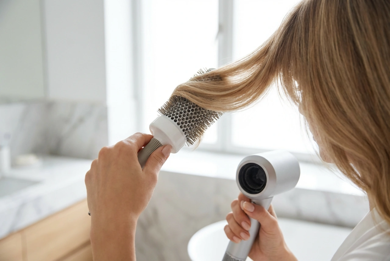 Zijwaartse pony stylen: technieken voor drogen, stylen en fixeren