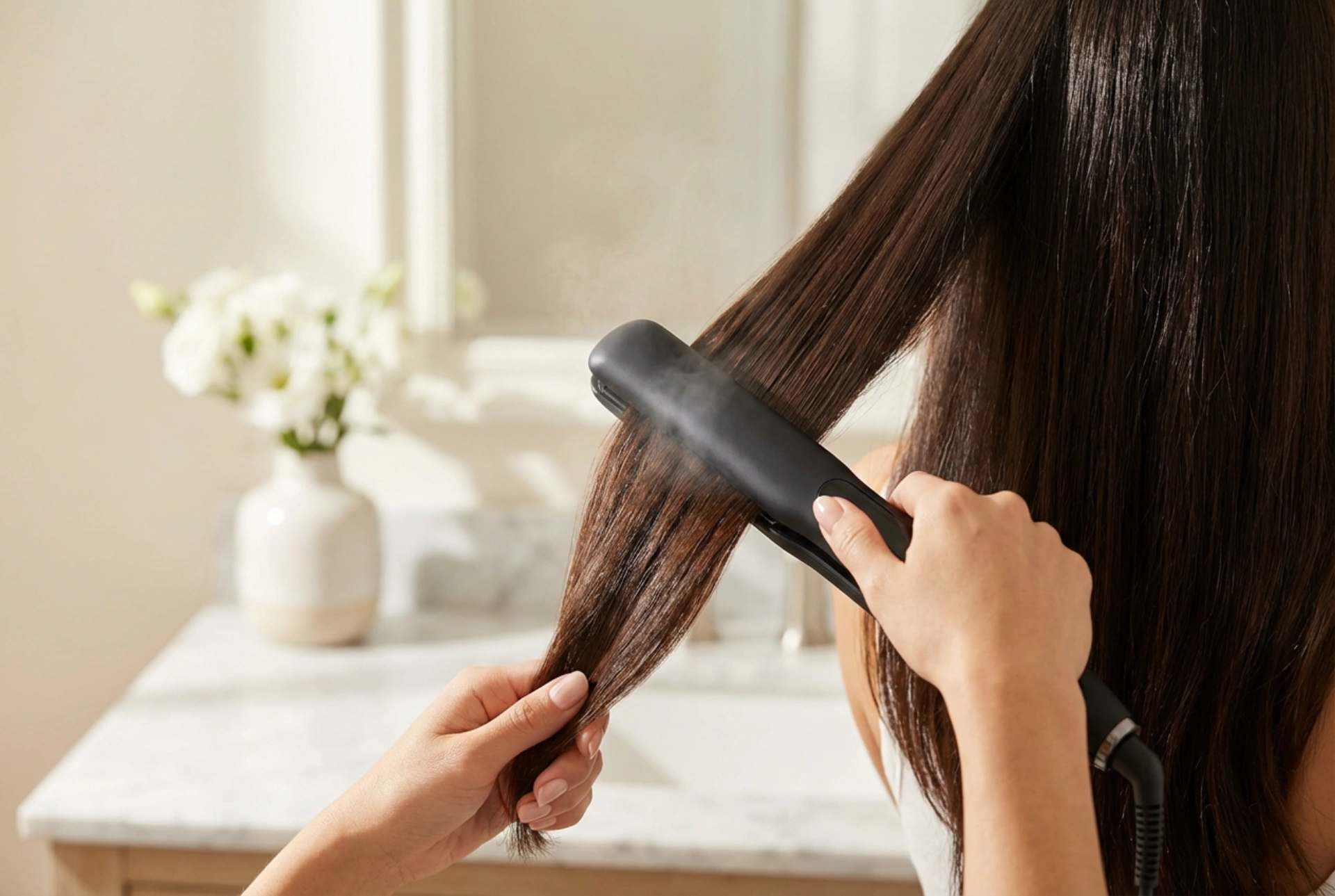 De stoomstijltang: zachte styling en bescherming van de haarpunten