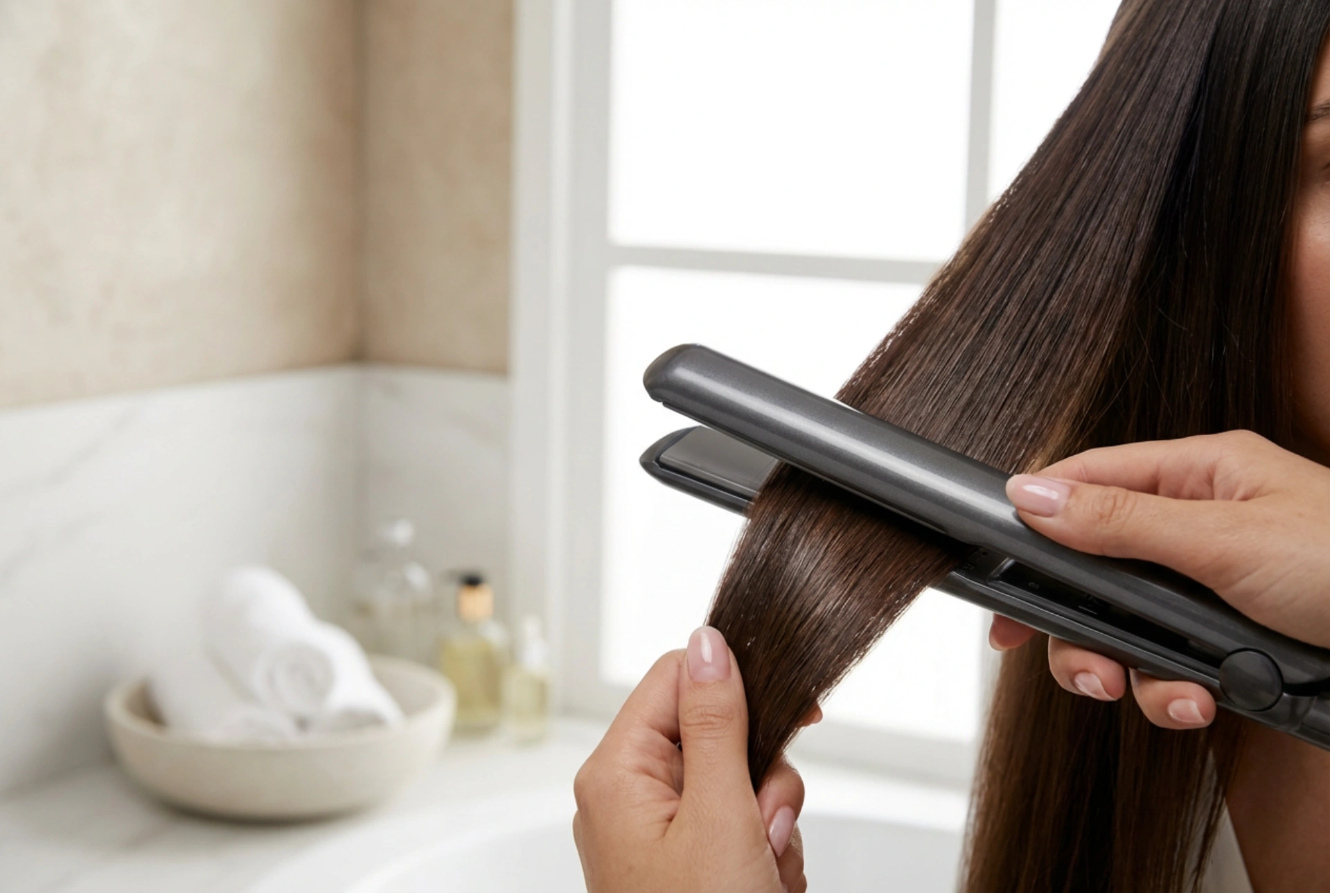 Titanium stijltang met ionisatie: glad haar en een langdurig effect thuis