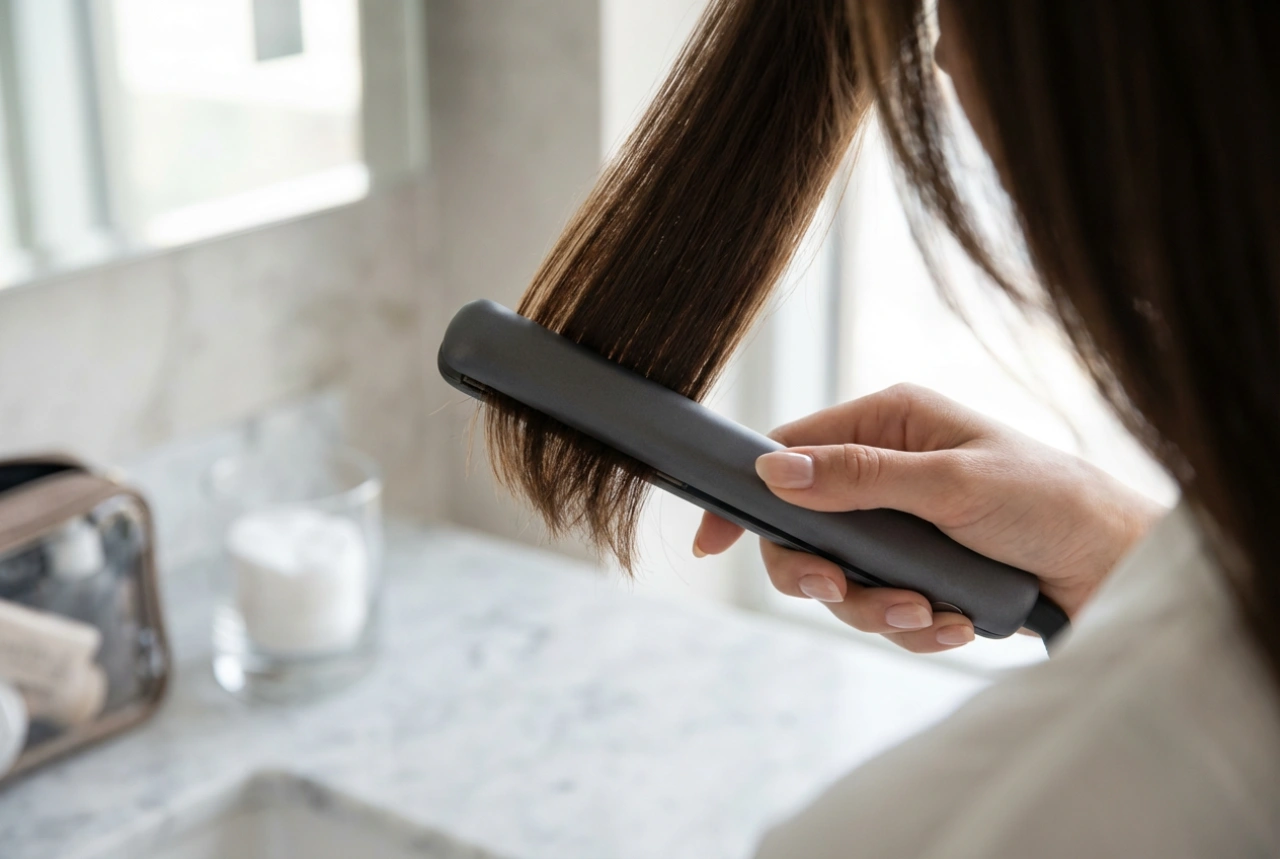 Mini stijltang: details, pony en styling voor op reis