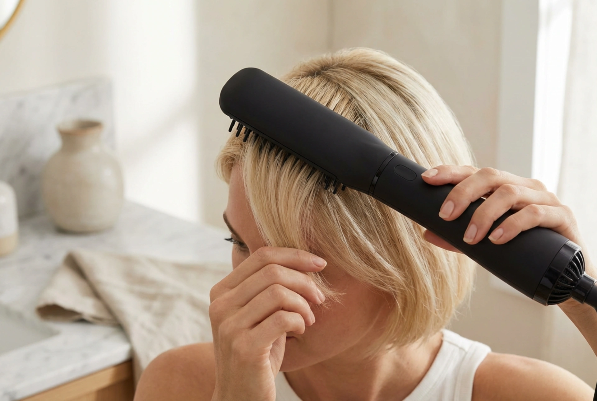 Föhnborstel voor kort haar: volume bij de aanzet en snelle styling