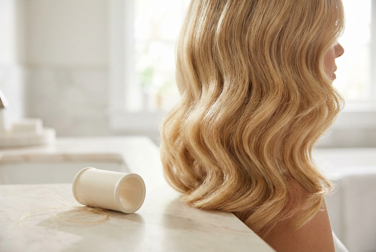 Grote haarrollers in de praktijk: volume en zachte golven