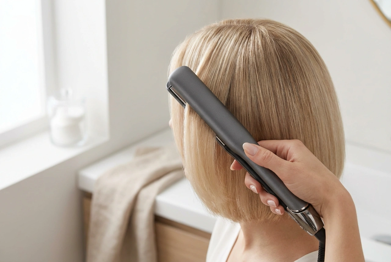 Kleine stijltang voor kort haar: nauwkeurig steil maken bij de aanzet
