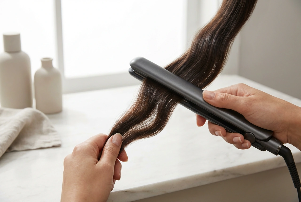 Gebroken golven met de stijltang: secties verdelen, buigen en afkoelen