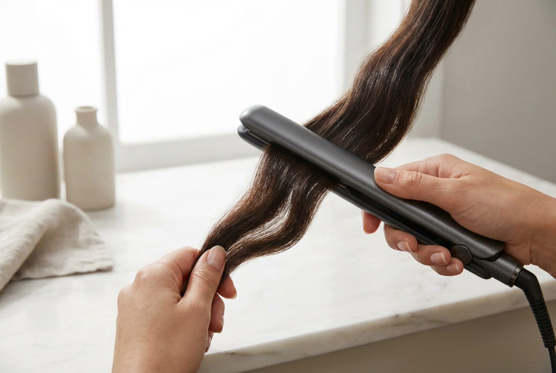 Gebroken golven met de stijltang: secties verdelen, buigen en afkoelen