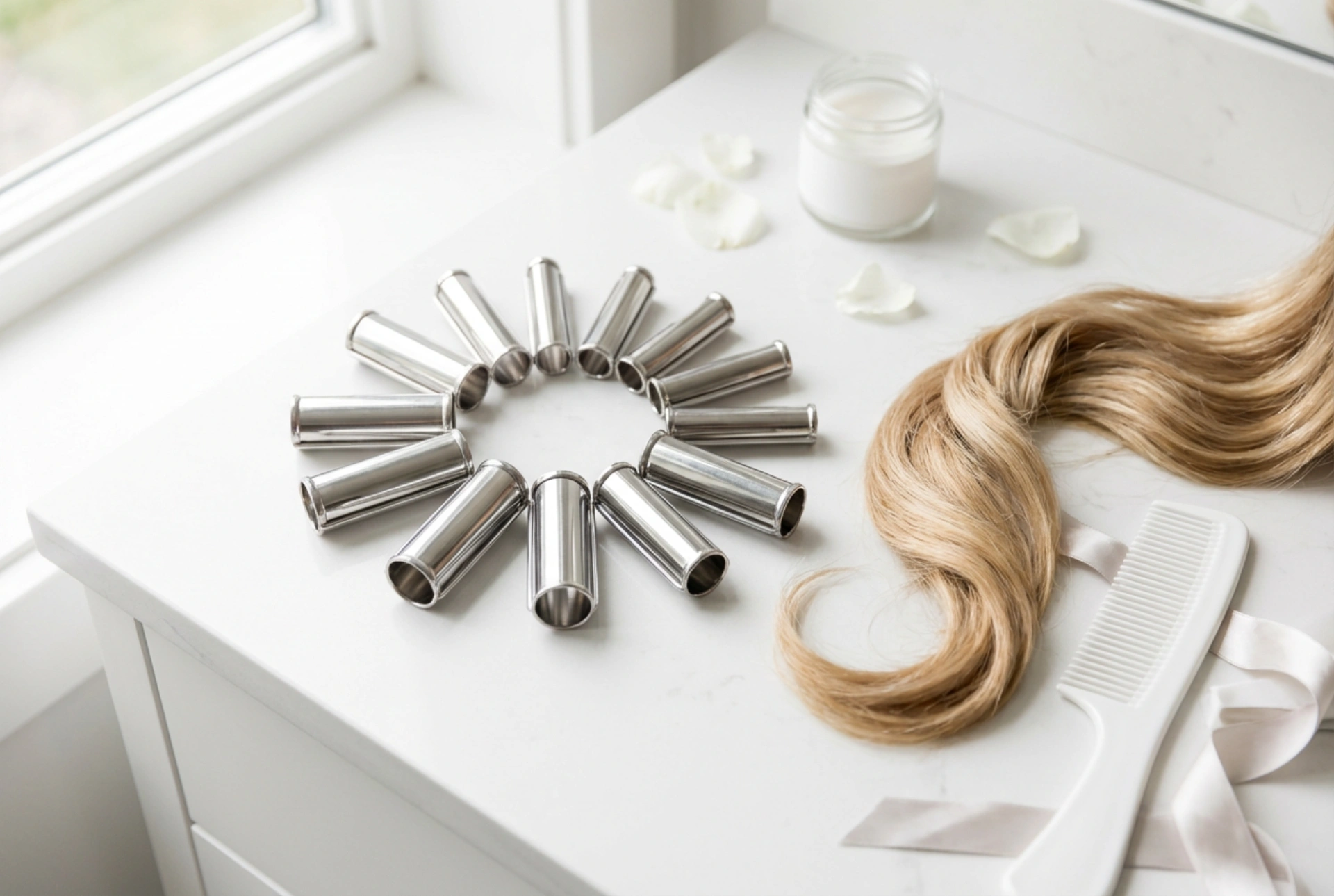 Metalen haarrollers: föhnen en bescherming van de haarpunten