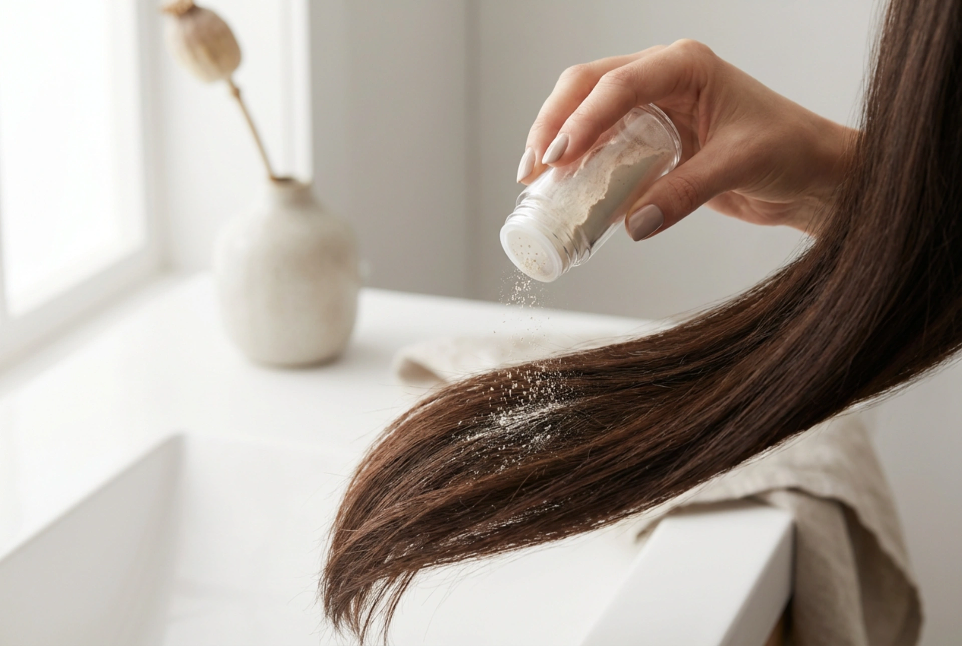 Keratine poeder voor optische haarverdikking: trucs en fixatie