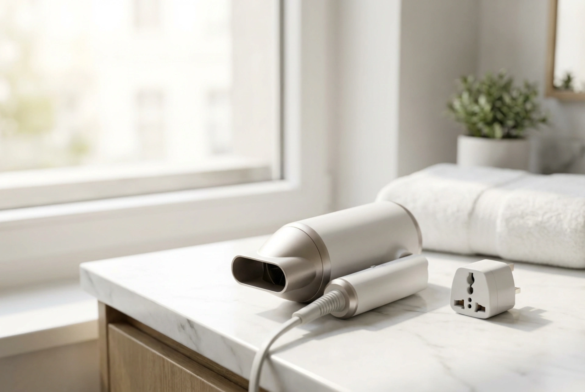 Reisföhn: slim opvouwen, adapters en techniek