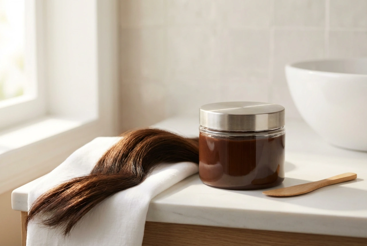 Kleurmasker voor bruin haar: hoe aanbrengen en het effect verlengen
