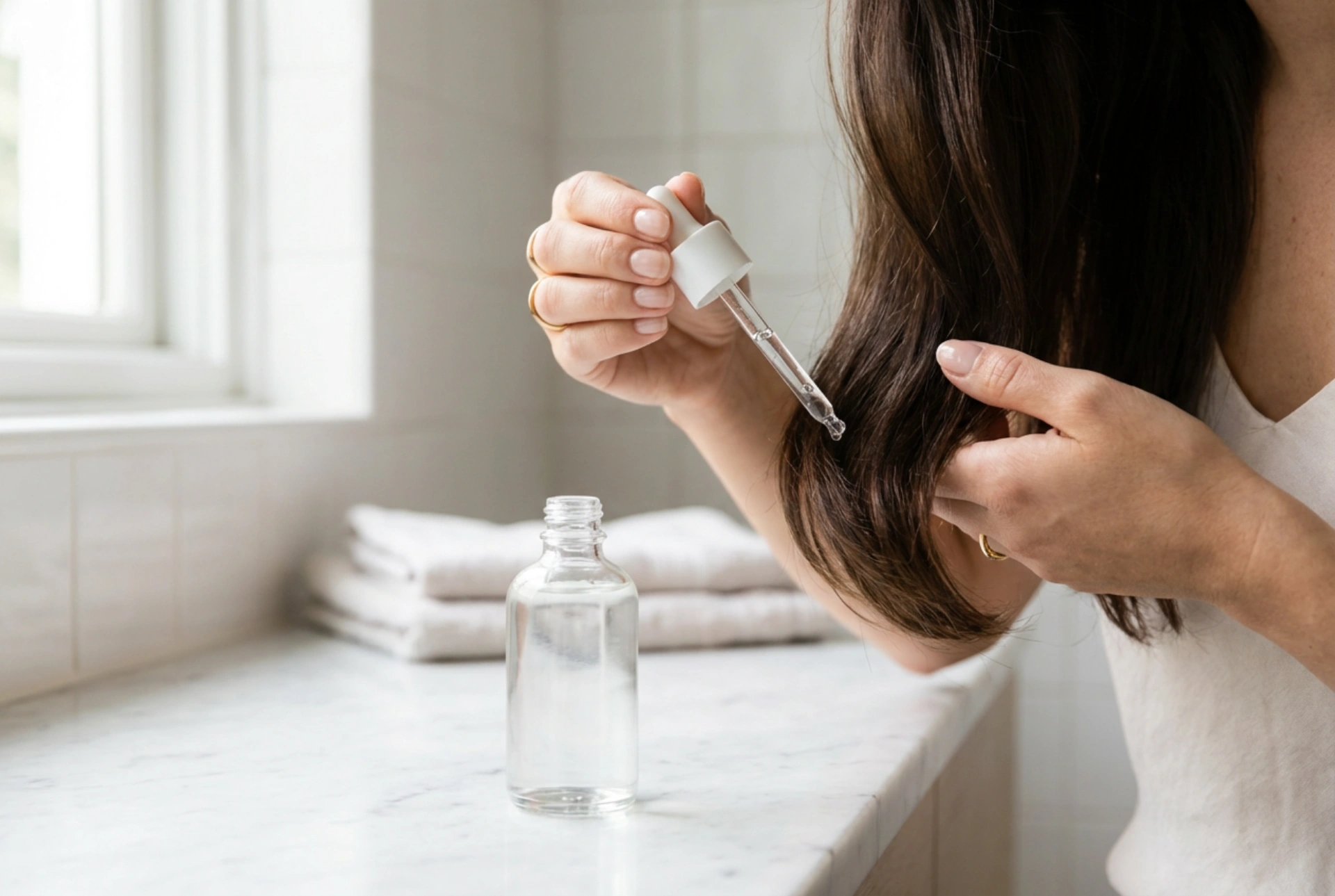 Hittebeschermend serum voor het haar: toepassing voor het föhnen en stijlen