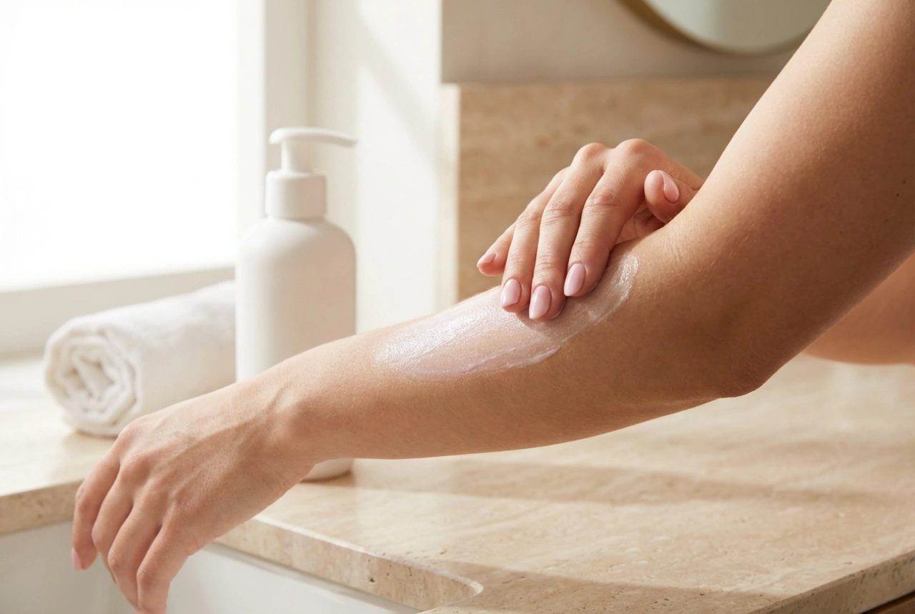 Glitter in huidverzorging: bodylotion met glansdeeltjes en eenvoudige applicatie