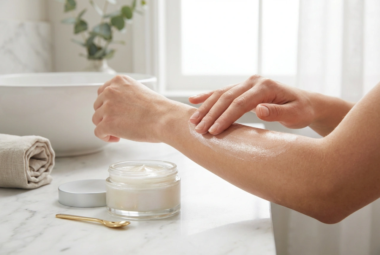 Bodylotion met shimmer zonder strepen: applicatie en effecten