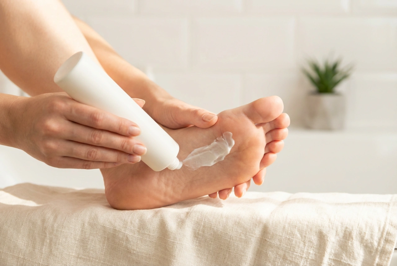 Gespecialiseerde voetcrème thuis: hoe te gebruiken en te combineren