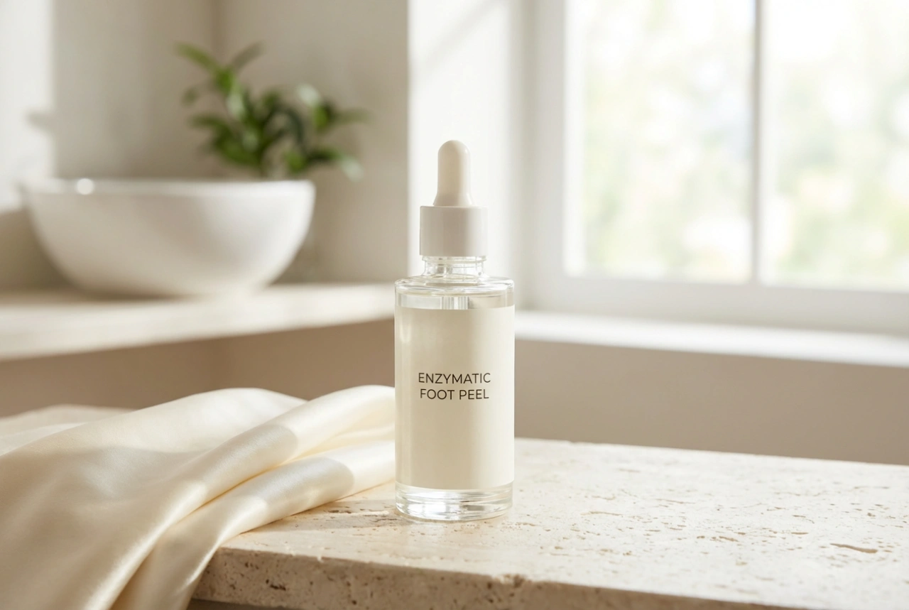 Enzymatische voetpeeling: milde exfoliatie zonder wrijven